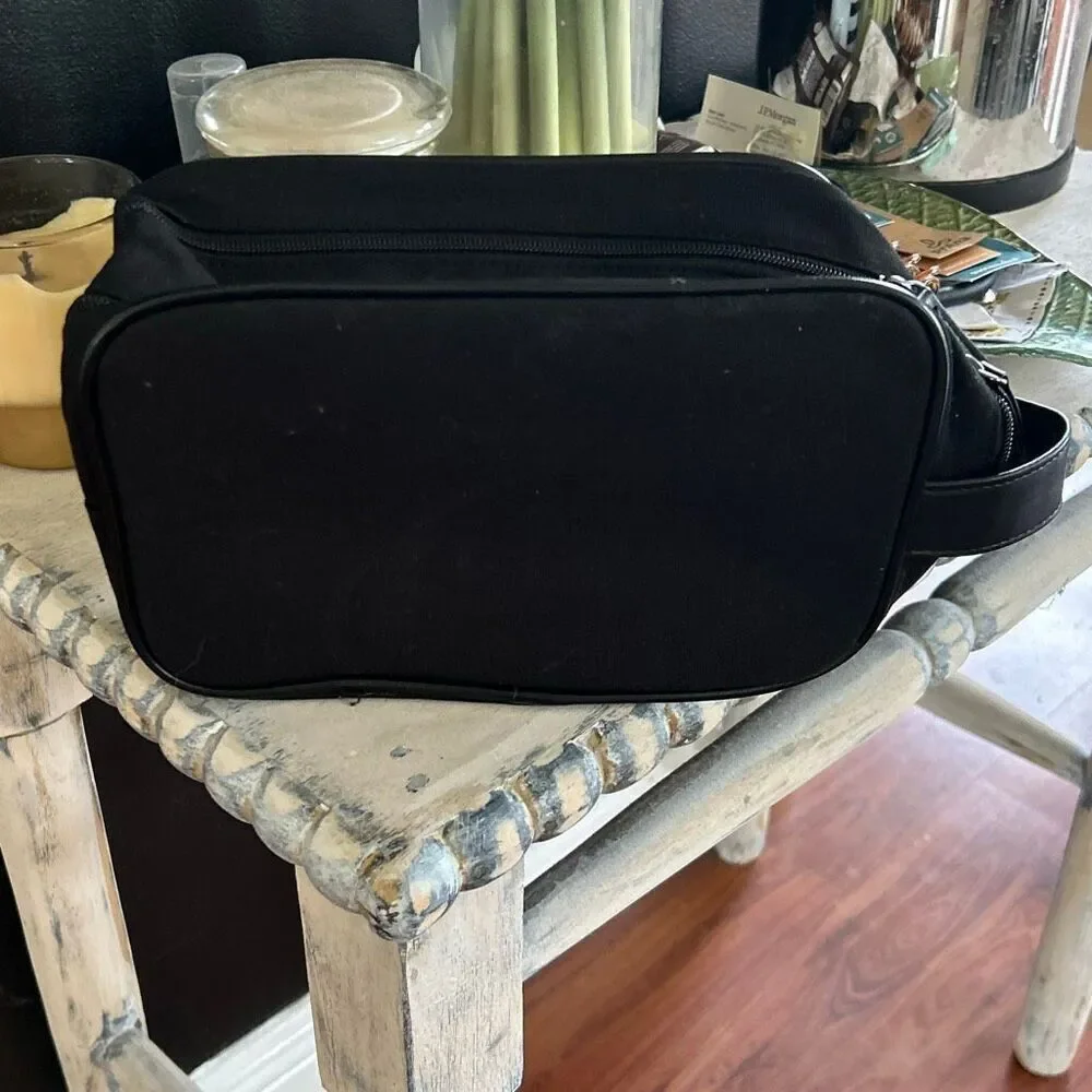 Carolina Herrera bad boy black  men's toiletry bag travel bag valet